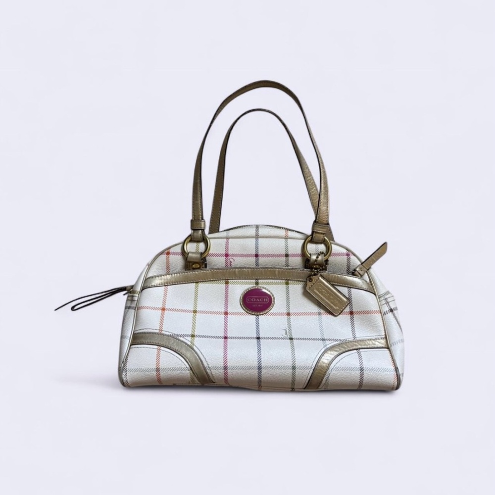 Plaid ‘Peyton Tattersall’ vintage Coach bag!